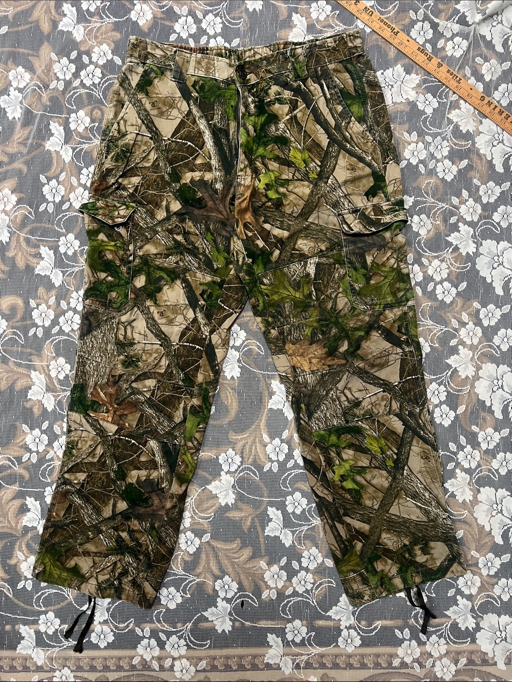 RedHead Silent Hide Camo and Tan Hunting Pants Double Knee Cargo Pockets
